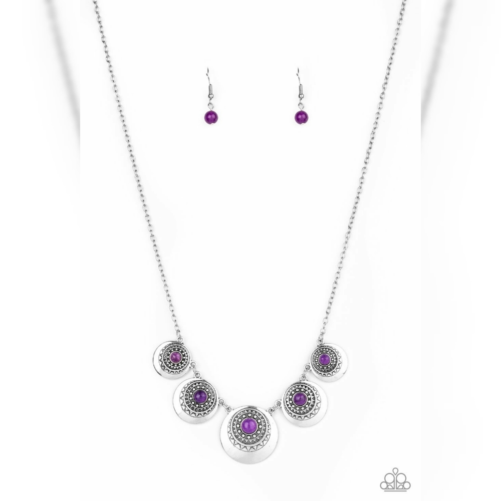 💝 5/$20 Solar Beam Purple Necklace Set